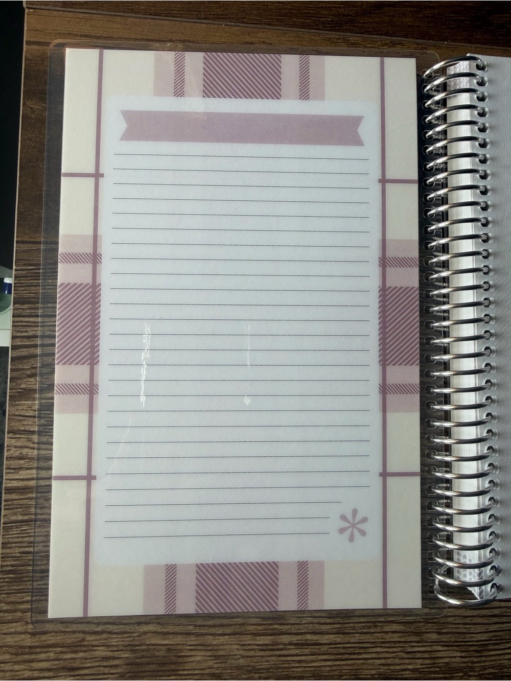 Erin Condren A5 Plaid Spiral Notebook - 'Fall Is In The Air' Purple Plaid - Picture 2 of 7